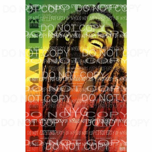 Bob Marley #1 Sublimation transfers Heat Transfer