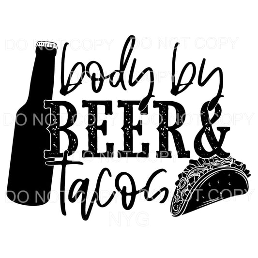 Body By Beer & Tacos #1 Sublimation transfers - Heat 