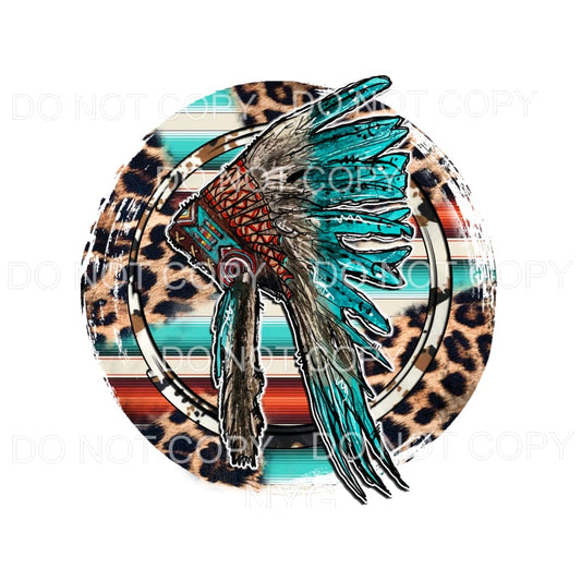 BOHO Head Dress serape leopard # 31 Sublimation transfers - 