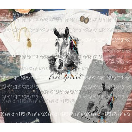 BoHo Horse 2 Free Spirit sublimation transfer Heat Transfer