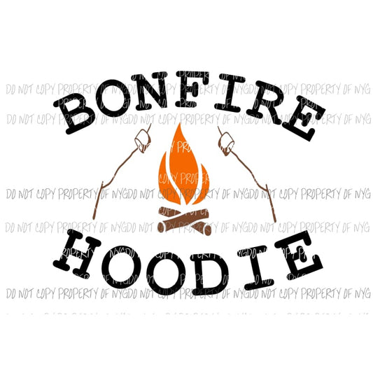 BonFire Hoodie Color Sublimation transfers Heat Transfer