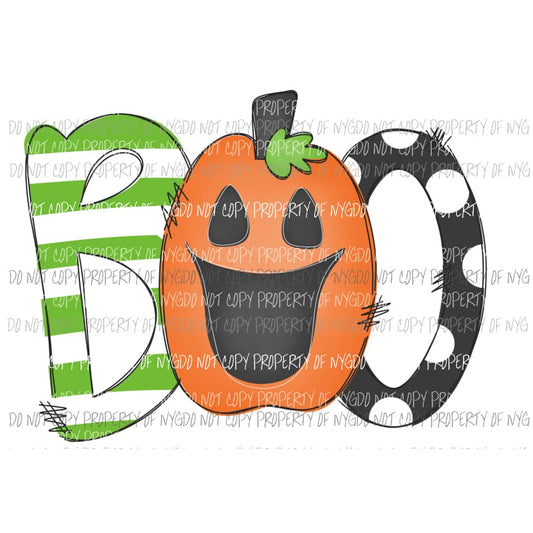 Boo # 3 Halloween Fall Sublimation transfers Heat Transfer