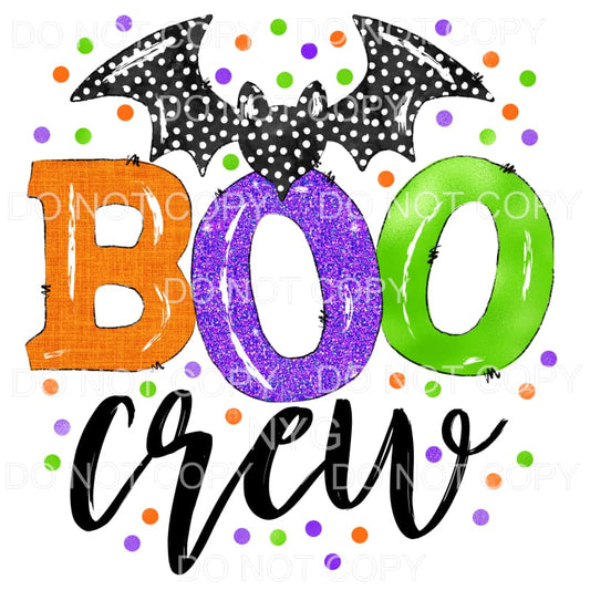 Boo Crew Bat Sublimation transfers - Heat Transfer