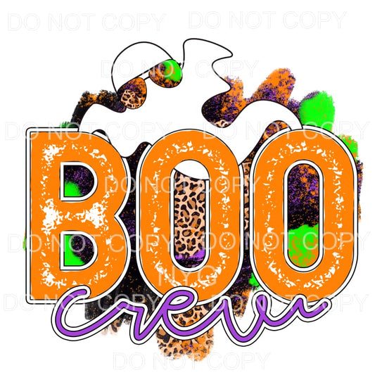 Boo Crew Ghost Leopard Purple Orange Green Grunge #355 