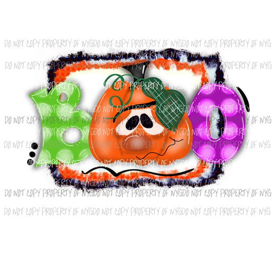 BOO pumpkins fall # 2 Sublimation transfers Heat Transfer