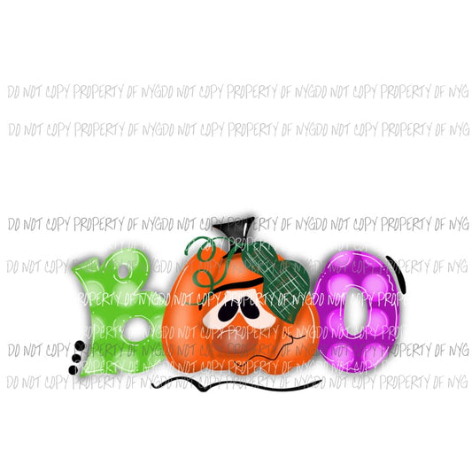 BOO pumpkins fall Sublimation transfers Heat Transfer