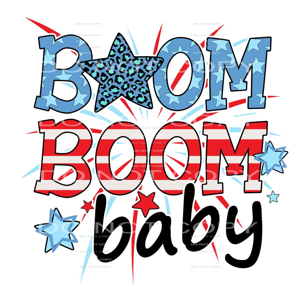 Boom Boom Baby #5346 Sublimation transfers - Heat Transfer