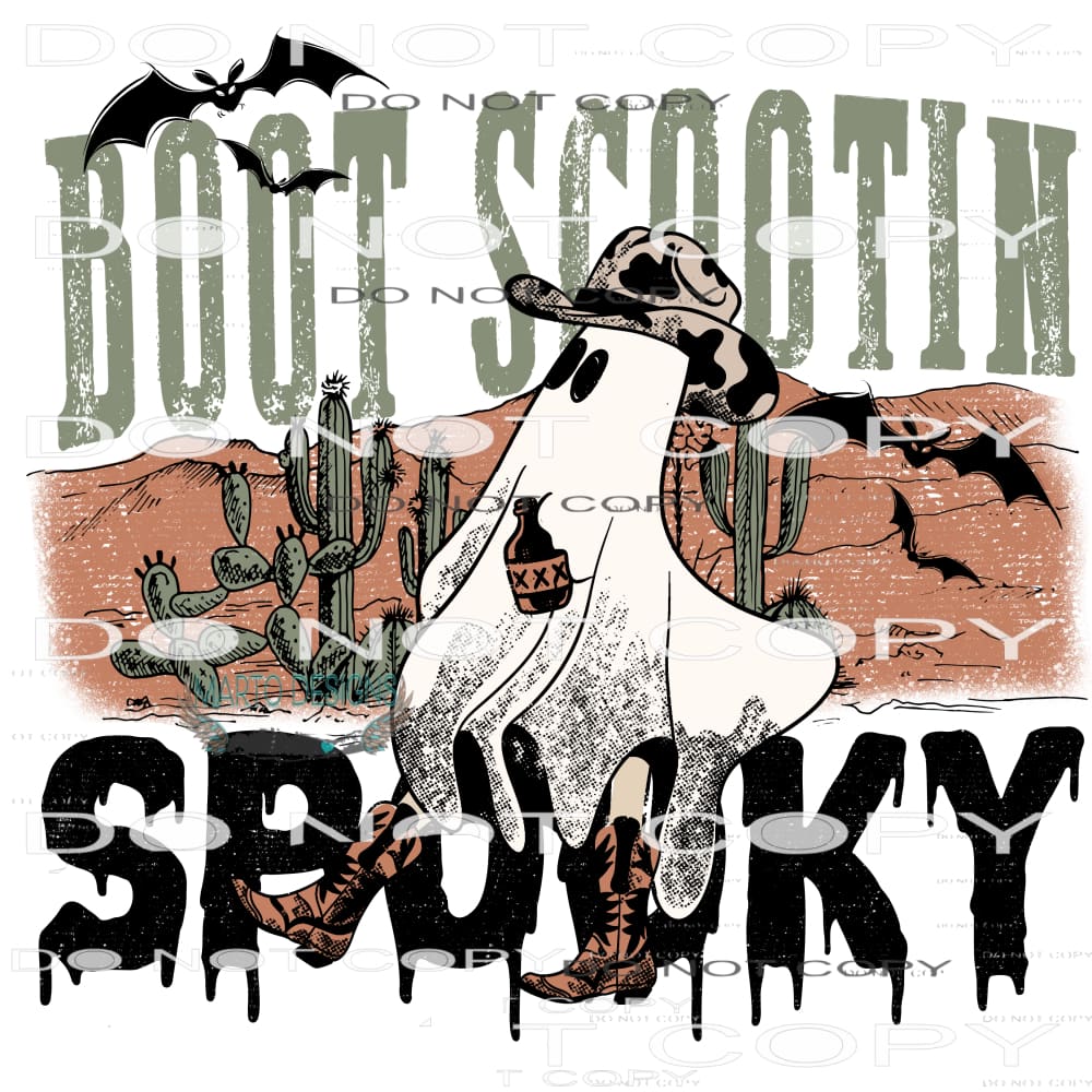 Boot Scootin Spooky #6091 Sublimation transfers - Heat
