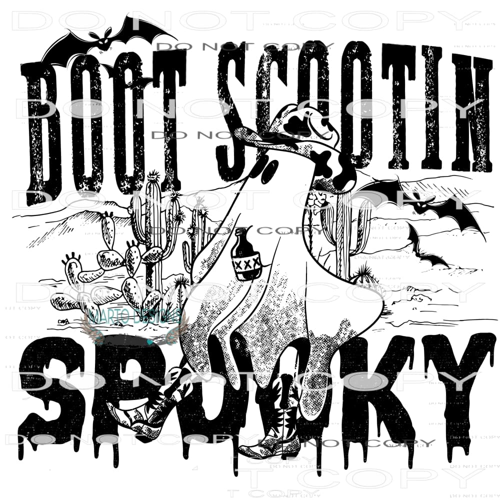 Boot Scootin Spooky #6093 Sublimation transfers - Heat