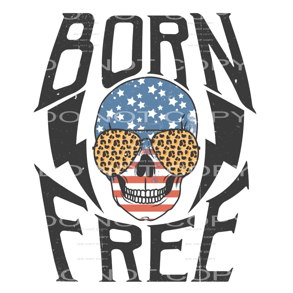 born free skull #6773 Sublimation transfers - Heat Transfer