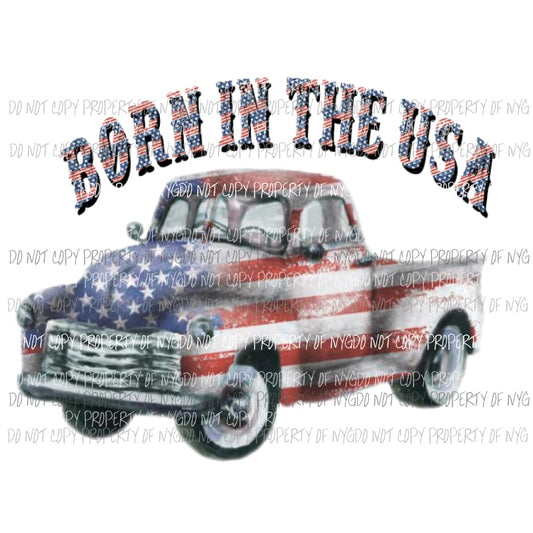 Born in the USA truck 1 Sublimation transfers Heat Transfer