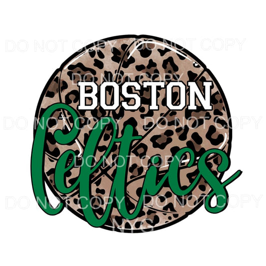 Boston Celtics Leopard Basketball Sublimation transfers - 