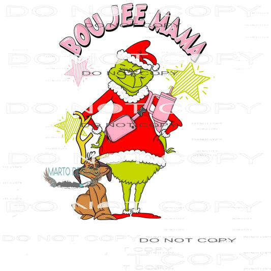 Boujee Mama #7722 Sublimation transfer - Heat Transfer