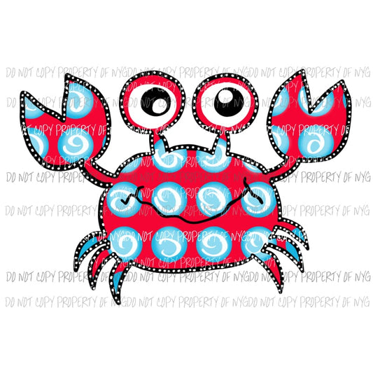 Boy Crab Sublimation transfers Heat Transfer