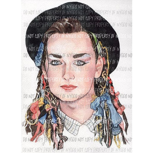 Boy George painting Sublimation transfers Heat Transfer
