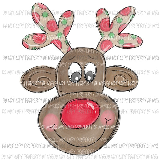 Boy Reindeer # 5 Christmas Sublimation transfers Heat Transfer