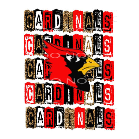 Bridge City cardinals block # 22263 Sublimation transfers - 