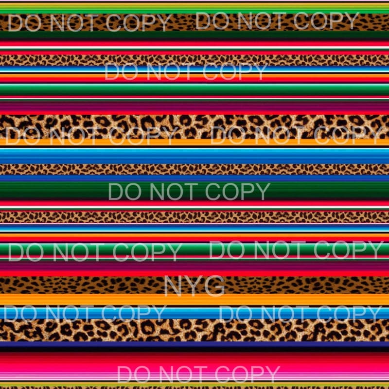 Bright Color Serape Leopard Sheet Sublimation transfers - 