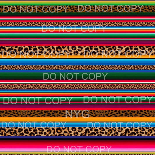Bright Color Serape Leopard Sheet Sublimation transfers - 