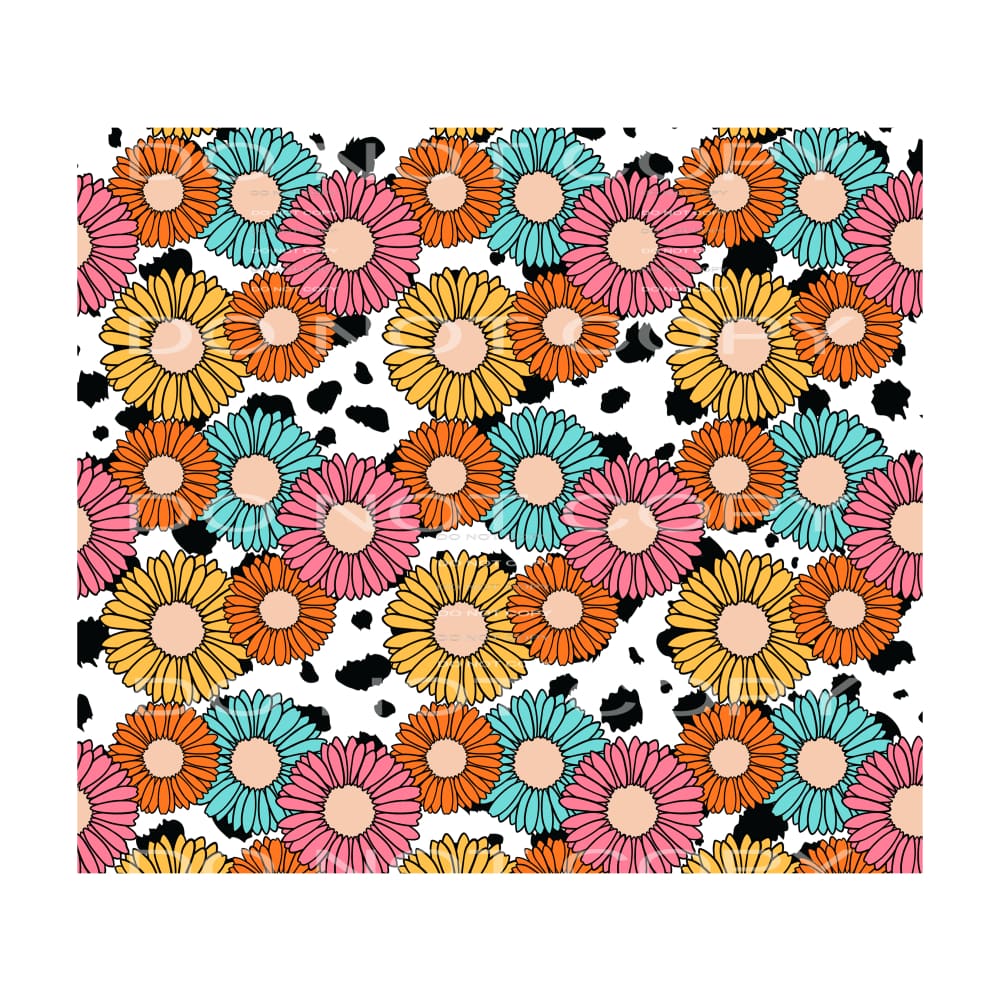 bright floral #6458 Sublimation transfers - Heat Transfer