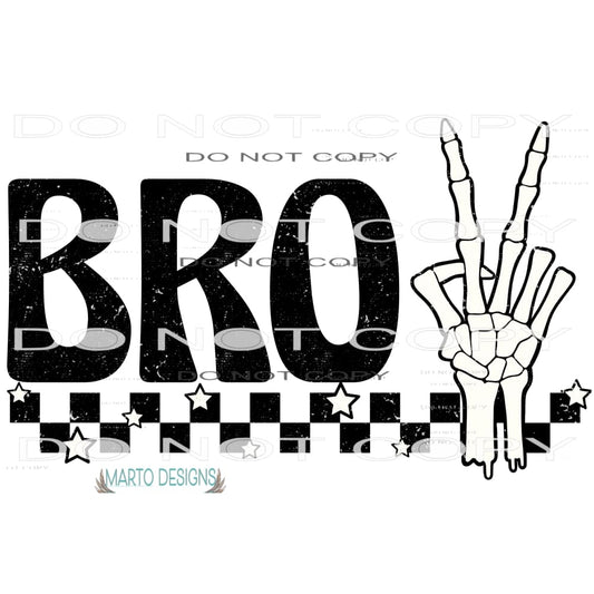 Bro Skeleton Hand #7271 Sublimation transfers - Heat