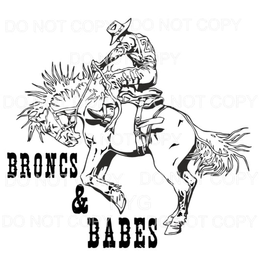 Broncs & Babes Cowboy Horse Rodeo #140 Sublimation transfers