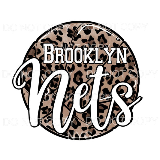 Brooklyn Nets Leopard Basketball Sublimation transfers - 