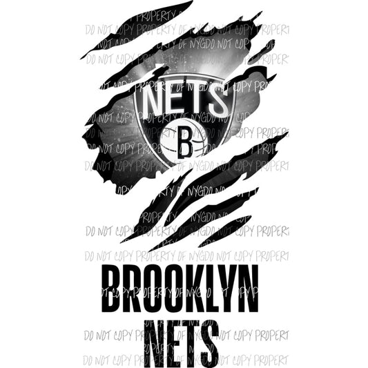 Brooklyn Nets ripped design Sublimation transfers Heat Transfer