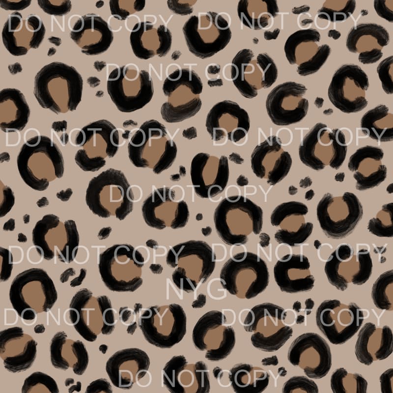 Brown Black Leopard Sheet Sublimation transfers - Heat 