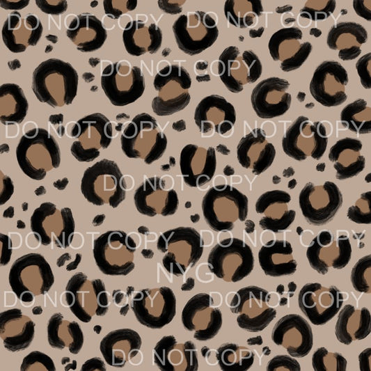 Brown Black Leopard Sheet Sublimation transfers - Heat 