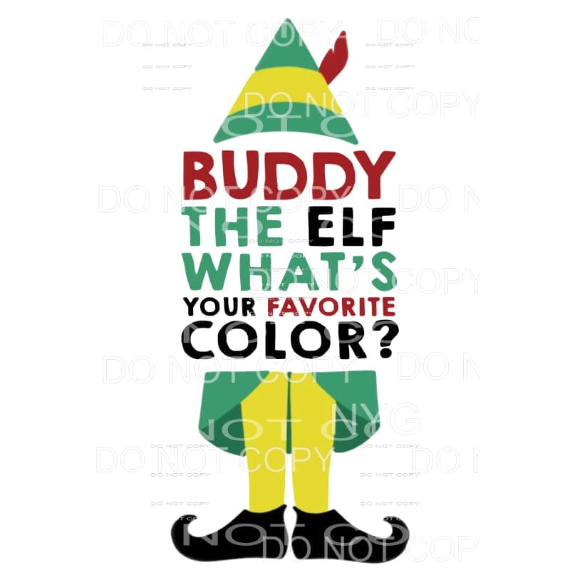 buddy the elf # 9551 Sublimation transfers - Heat Transfer