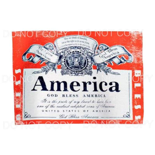 Budweiser AMERICA LABEL Sublimation transfers - Heat 