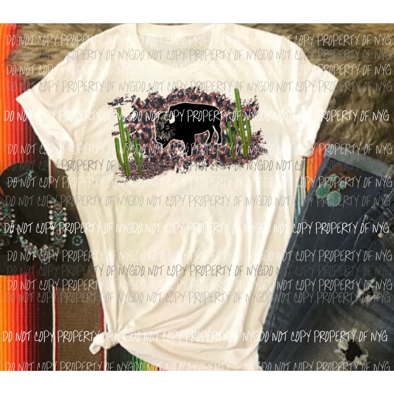 Buffalo Rose gold leopard glitter Sublimation transfers Heat Transfer