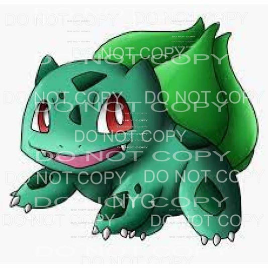 Bulbasaur Pokemon Character Sublimation transfers - Heat 