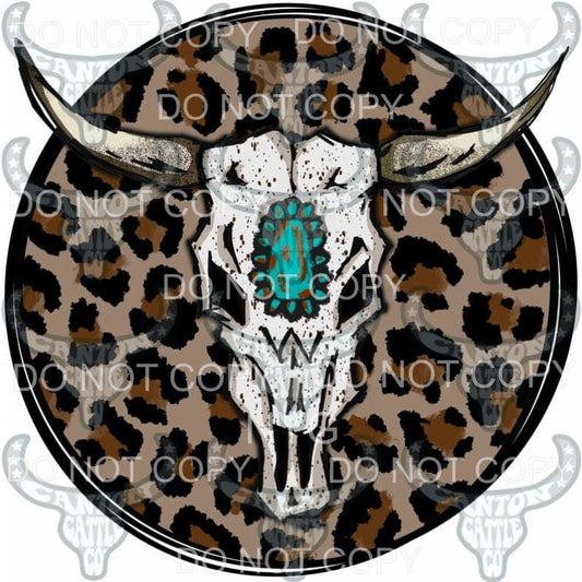 Bull Skull # 105 Sublimation transfers - Heat Transfer