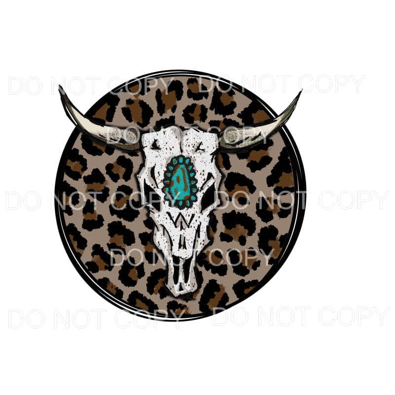 Bull Skull # 105 Sublimation transfers - Heat Transfer