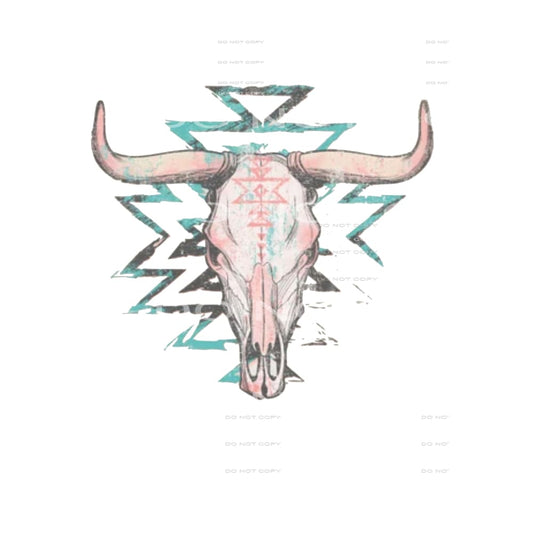 Bull Skull # 2133 Sublimation transfers - Heat Transfer