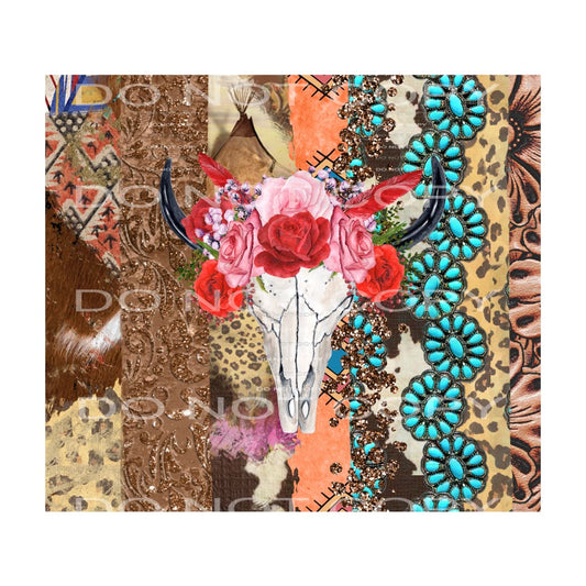 Bull Skull #5707 Sublimation transfers - Heat Transfer