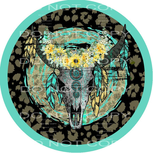 Bull Skull #5710 Sublimation transfers - Heat Transfer
