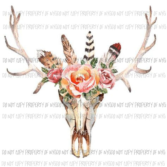 BUll skull mc308 Heat Transfer