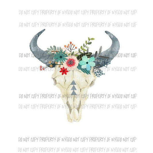 BUll skull mc310 Heat Transfer