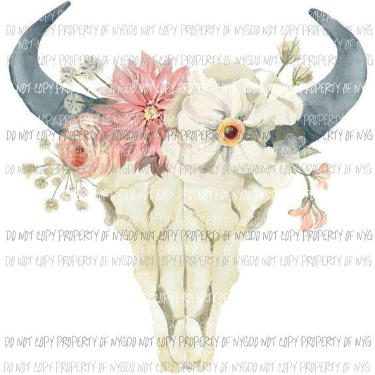 BUll skull mc311 Heat Transfer