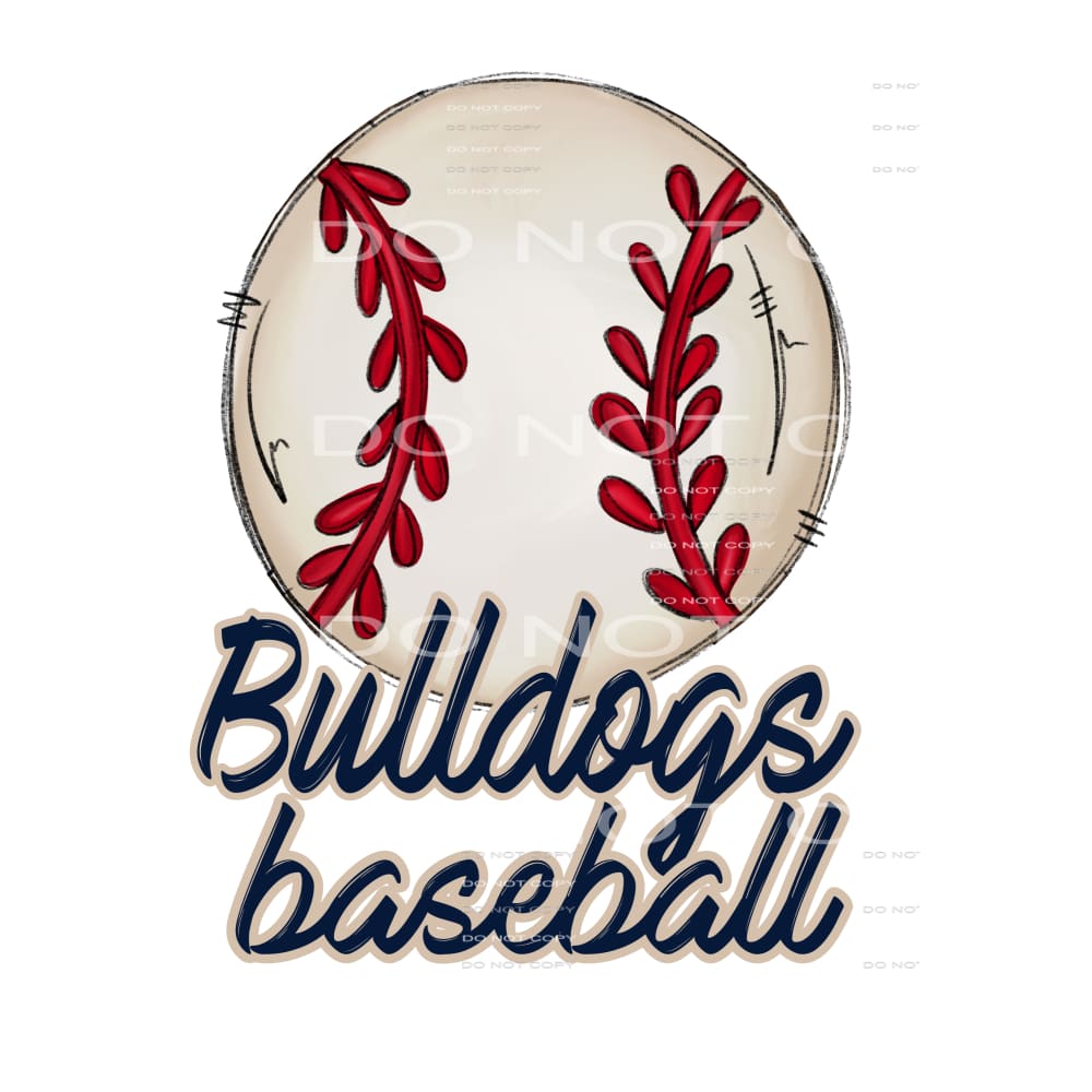 bulldogs baseball #5024 Sublimation transfers - Heat 
