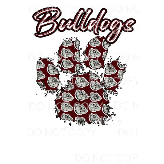 Bulldogs paw maroon # 570 Sublimation transfers - Heat 