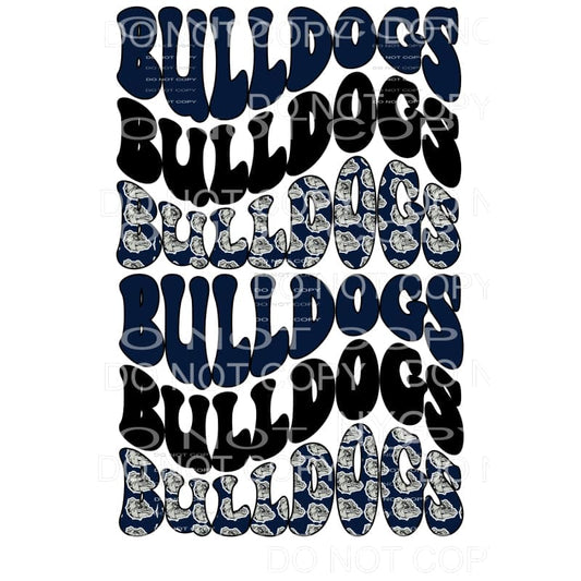 bulldogs wave navy # 893 Sublimation transfers - Heat 