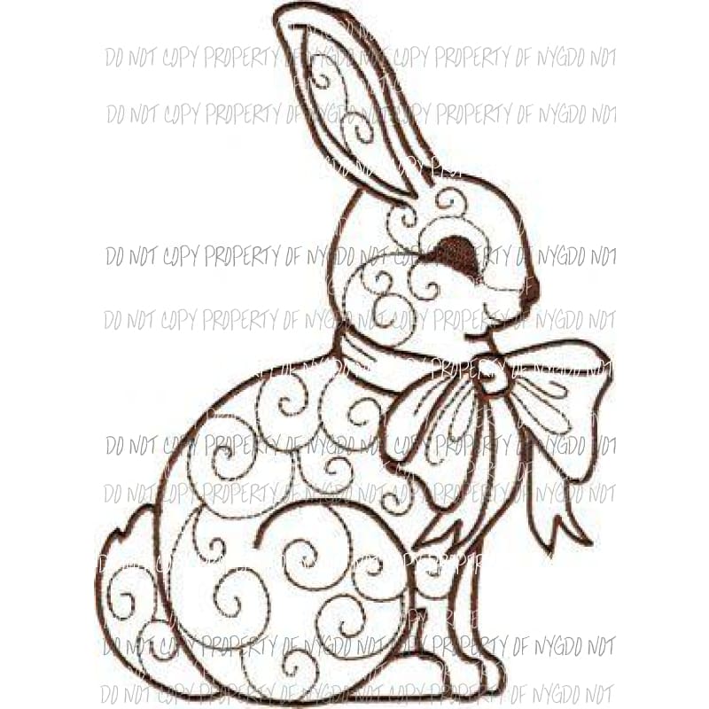 Bunny #8 Sublimation transfers Heat Transfer