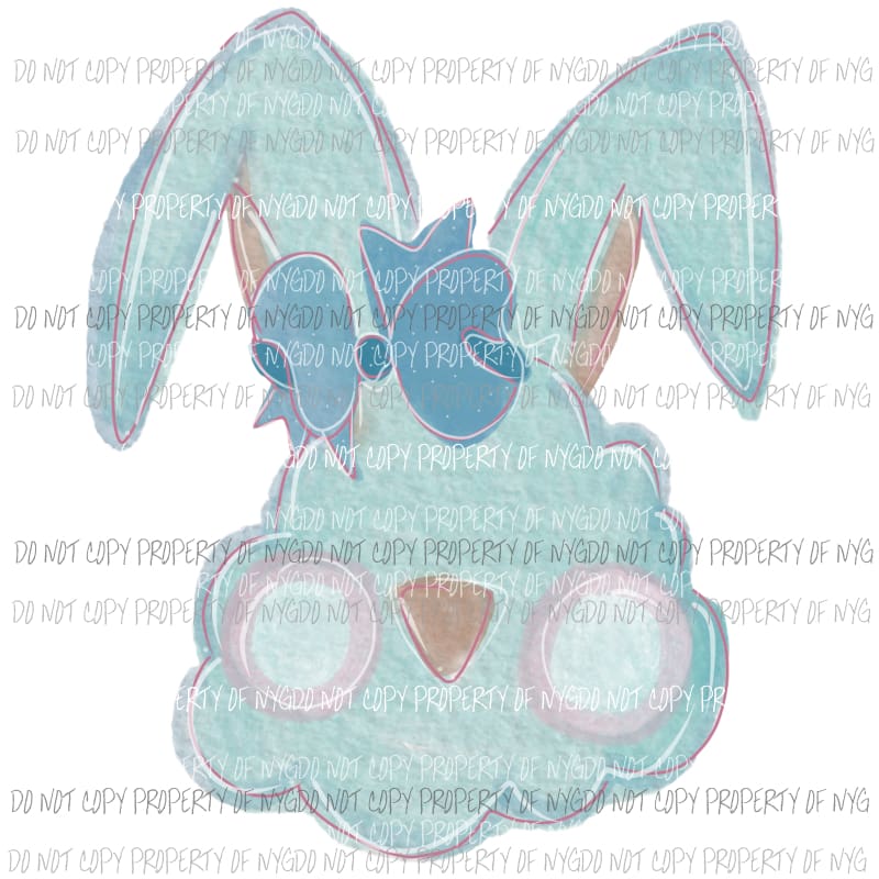 Bunny cotton candy bow Sublimation transfers Heat Transfer