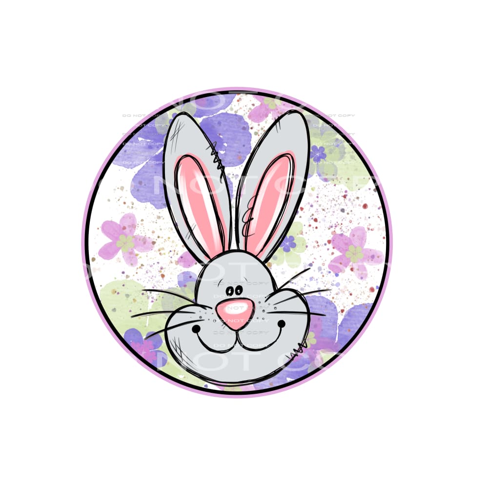 bunny floral #4819 Sublimation transfers - Heat Transfer
