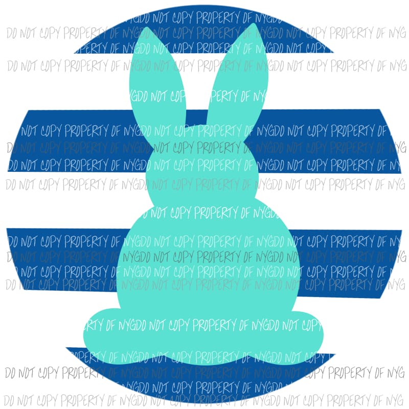 Bunny Frame Boy blue Sublimation transfers Heat Transfer