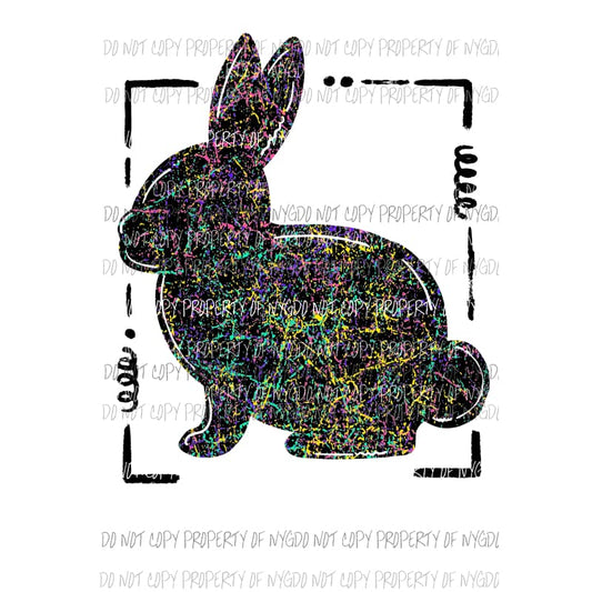 Bunny framed #5 Sublimation transfers Heat Transfer